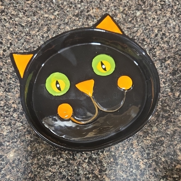 Hobby Lobby Other - Hobby Lobby 2010 Halloween Trinket Dish Black Cat Decor Fall